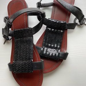 Missimo - black sequin sandals